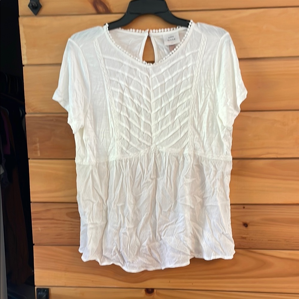 Knox Rose White Relaxed Pleated Blouse